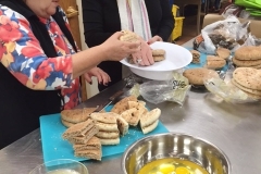 Judy and Shelley and lots of pita